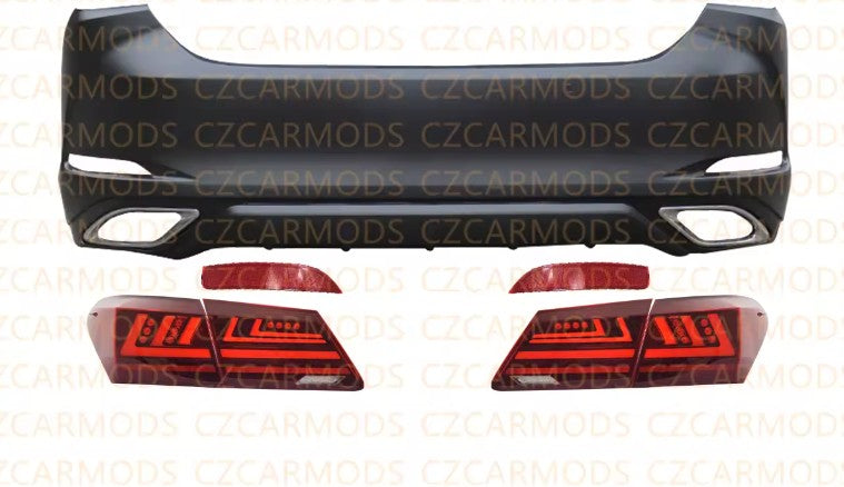 Car Body Kits for LEXUS ES ES350 2007-2012 Upgrade 2023 ES LS Model Look Front Bumper Triple LED Headlights Rear Bumper Tail Lights