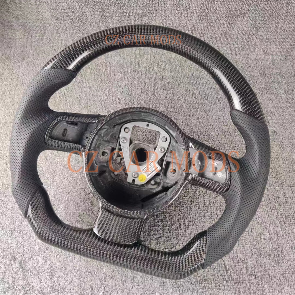 Custom Carbon Fiber Steering Wheel For Audi TT TTRS R8 SQ5 2008 2009 2010 2011 2012 2013 2014 2015 Auto Accessory Original Steering Wheel Re-manufactured