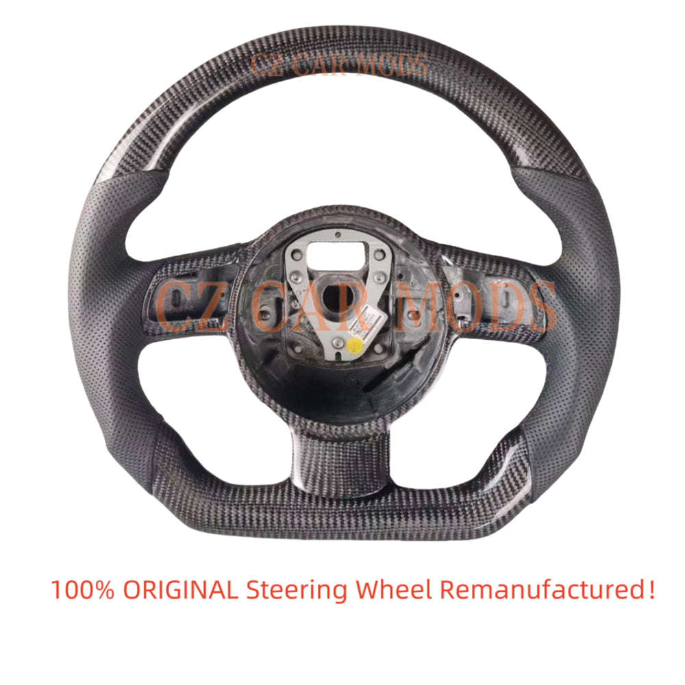 Custom Carbon Fiber Steering Wheel For Audi TT TTRS R8 SQ5 2008 2009 2010 2011 2012 2013 2014 2015 Auto Accessory Original Steering Wheel Re-manufactured