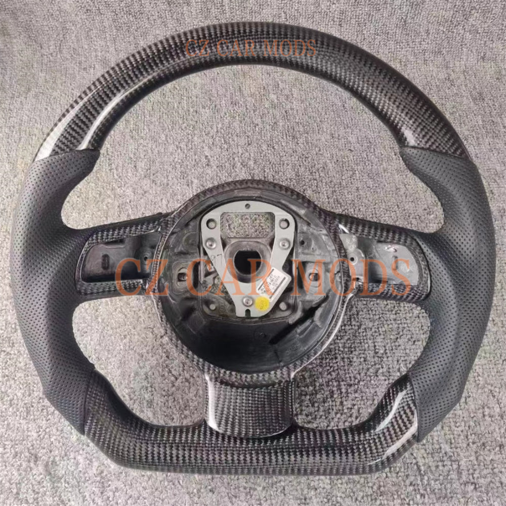 Custom Carbon Fiber Steering Wheel For Audi TT TTRS R8 SQ5 2008 2009 2010 2011 2012 2013 2014 2015 Auto Accessory Original Steering Wheel Re-manufactured