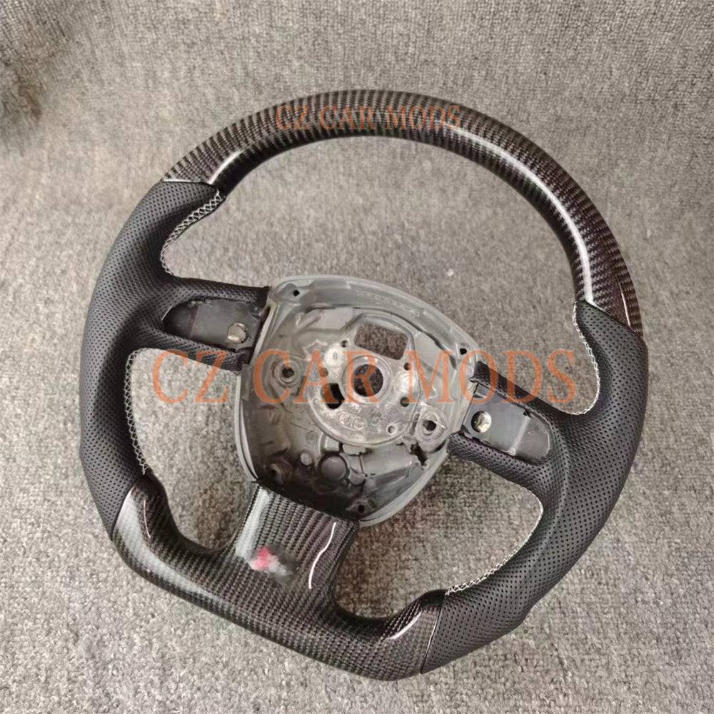 Custom Carbon Fiber Steering Wheel Auto Accessory Original Steering Wheel For Audi A4 2009 2010 2011 2012 2013 2014 2015 2016 Re-manufactured Steering Wheel