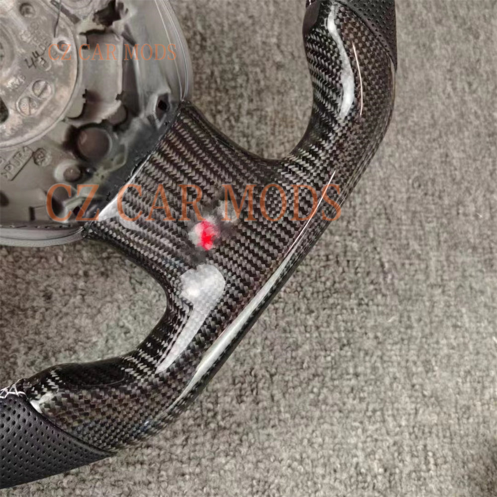 Custom Carbon Fiber Steering Wheel Auto Accessory Original Steering Wheel For Audi A4 2009 2010 2011 2012 2013 2014 2015 2016 Re-manufactured Steering Wheel