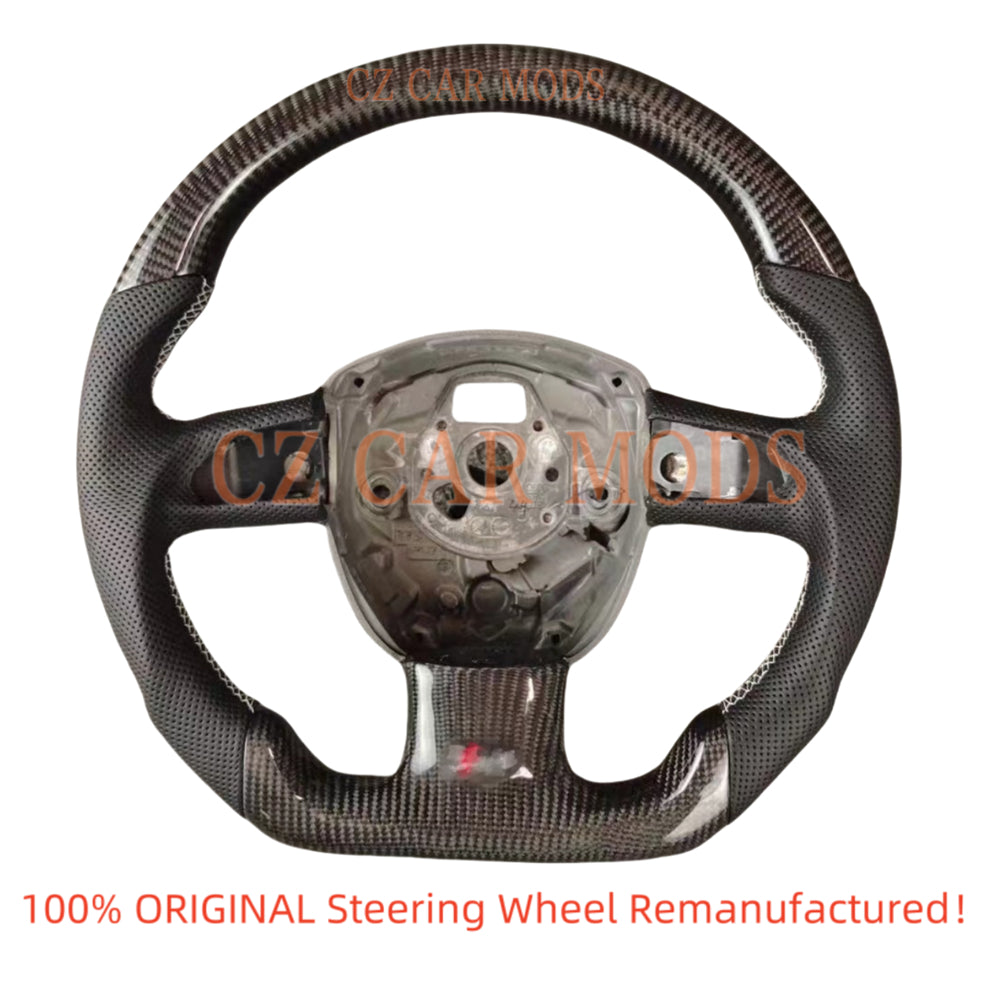 Custom Carbon Fiber Steering Wheel Auto Accessory Original Steering Wheel For Audi A4 2009 2010 2011 2012 2013 2014 2015 2016 Re-manufactured Steering Wheel