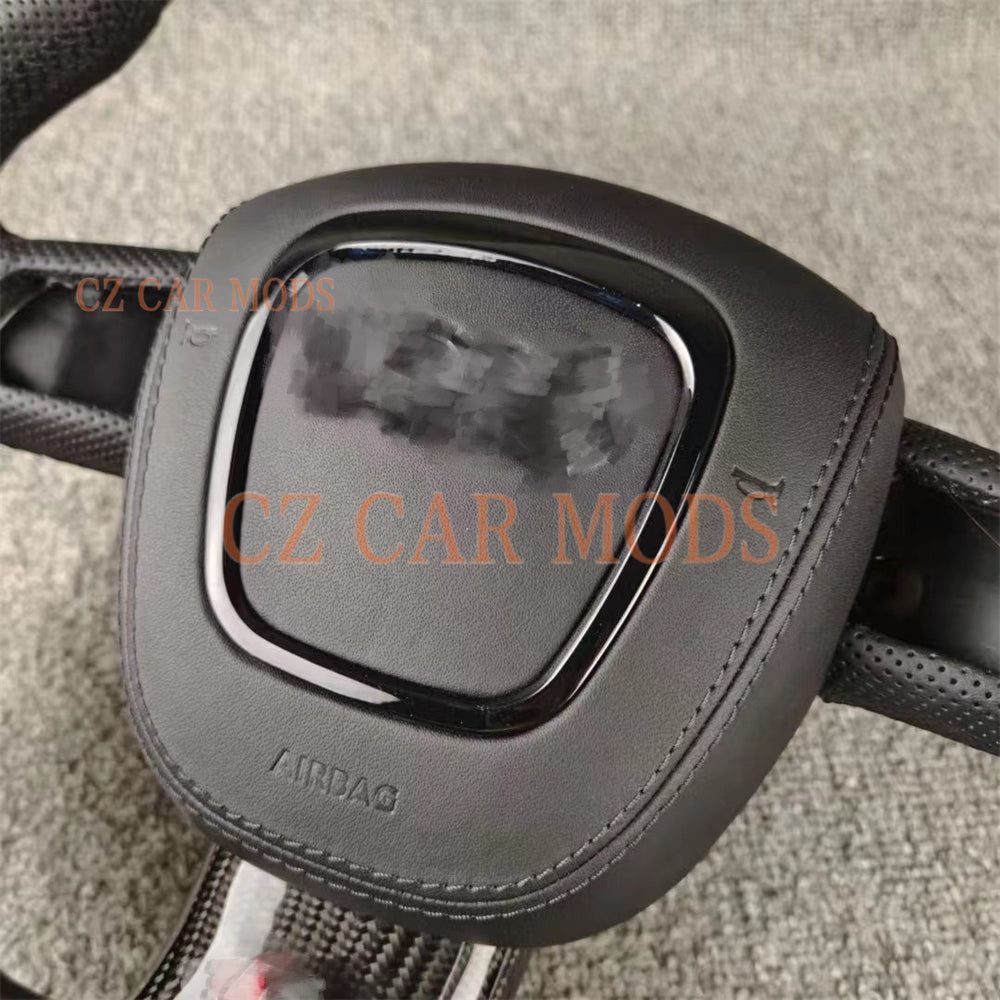 Custom Carbon Fiber Steering Wheel With Airbag cover For 2009 2010 2011 2012 2013 2014 2015 2016 Audi A4 Auto Accessory Original Steering Wheel Re-manufactured Steering Wheel