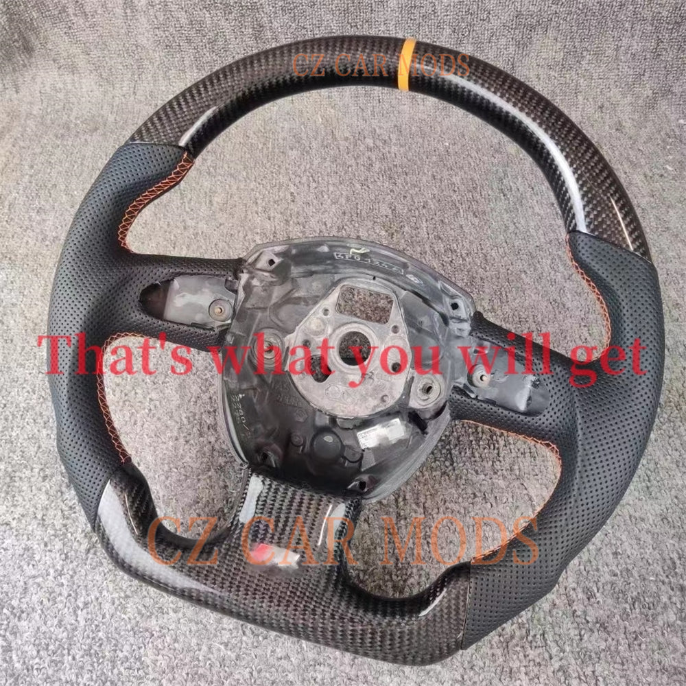 Custom Carbon Fiber Steering Wheel Auto Accessory Original Steering Wheel Re-manufactured Steering Wheel For Audi A4 2009 2010 2011 2012 2013 2014 2015 2016