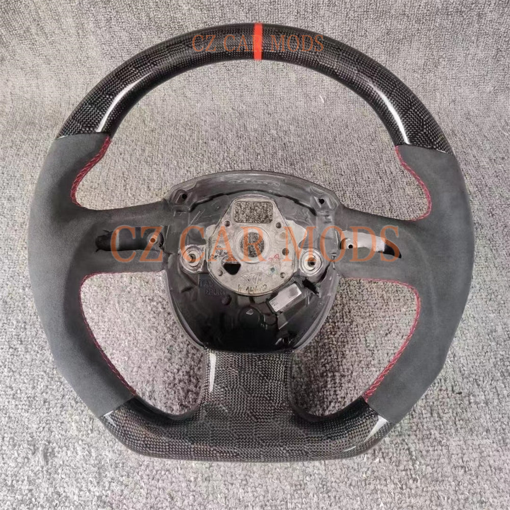 Custom Carbon Fiber Steering Wheel Auto Accessory Original Steering Wheel Re-manufactured Steering Wheel For 2009 2010 2011 2012 2013 2014 2015 2016 Audi A4