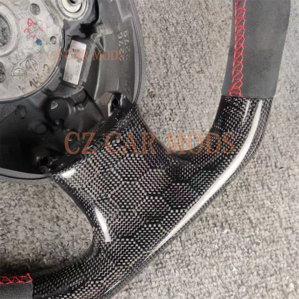 Custom Carbon Fiber Steering Wheel Auto Accessory Original Steering Wheel Re-manufactured Steering Wheel For 2009 2010 2011 2012 2013 2014 2015 2016 Audi A4