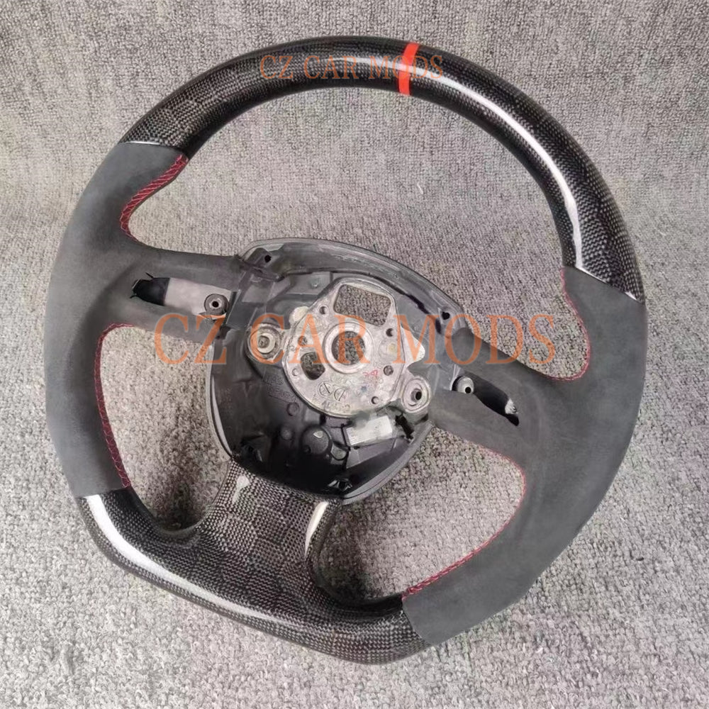 Custom Carbon Fiber Steering Wheel Auto Accessory Original Steering Wheel Re-manufactured Steering Wheel For 2009 2010 2011 2012 2013 2014 2015 2016 Audi A4