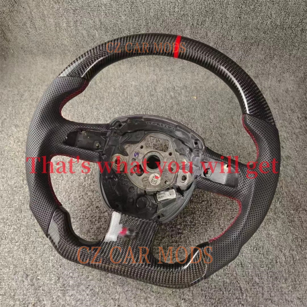 Custom Carbon Fiber Steering Wheel Auto Accessory Original Steering Wheel Re-manufactured Steering Wheel For Audi A5 2009 2010 2011 2012 2013 2014 2015 2016 2017 2018 2019