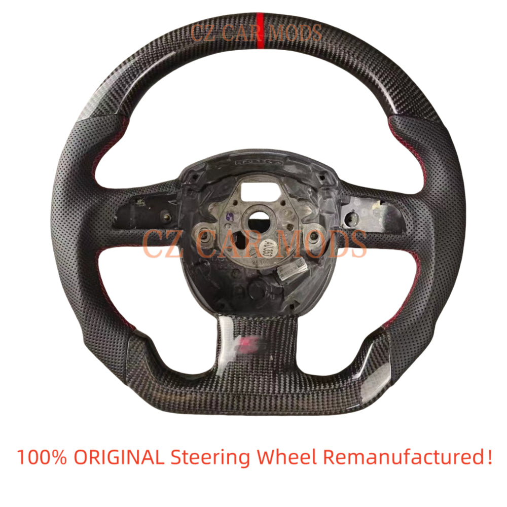 Custom Carbon Fiber Steering Wheel Auto Accessory Original Steering Wheel Re-manufactured Steering Wheel For Audi A5 2009 2010 2011 2012 2013 2014 2015 2016 2017 2018 2019