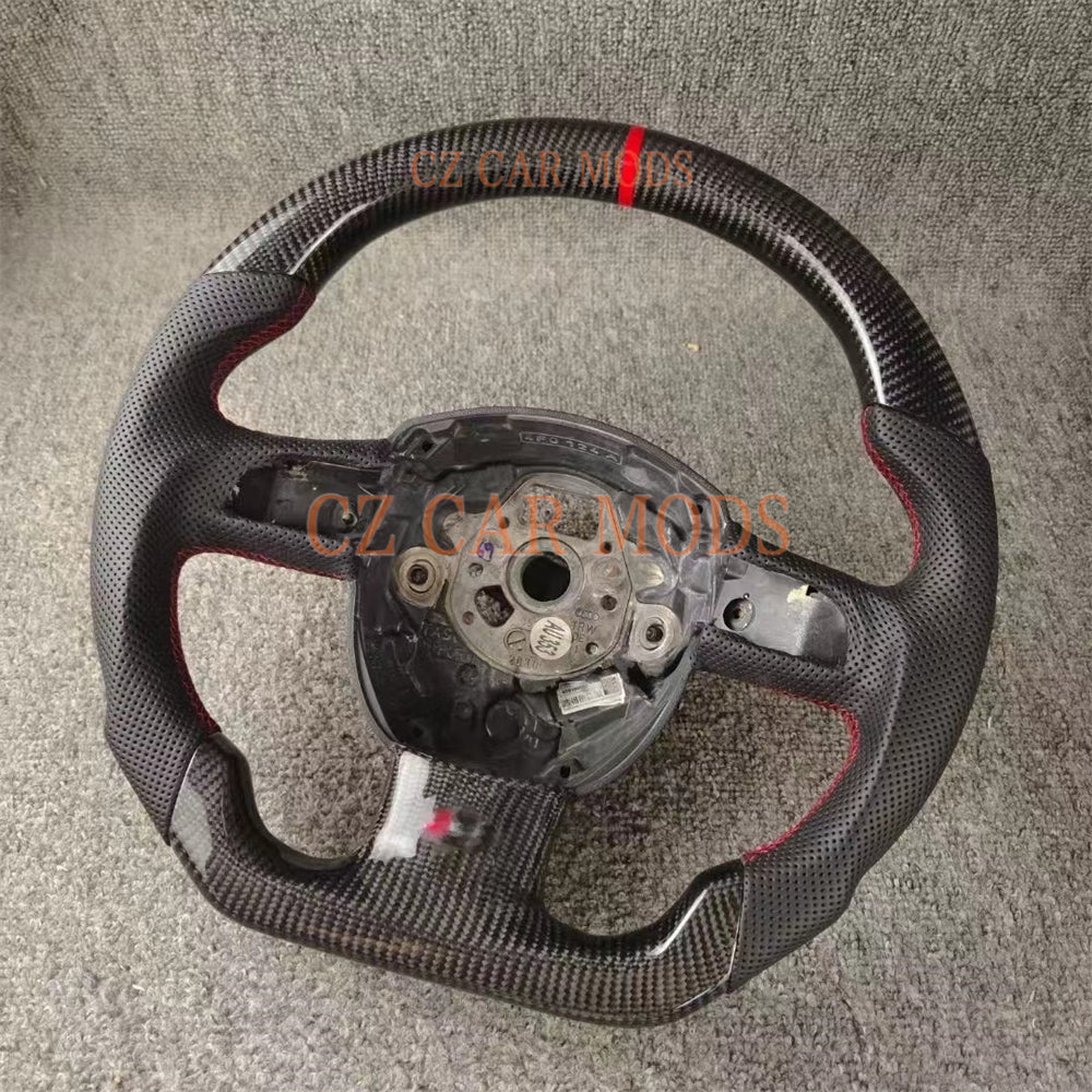 Custom Carbon Fiber Steering Wheel Auto Accessory Original Steering Wheel Re-manufactured Steering Wheel For Audi A5 2009 2010 2011 2012 2013 2014 2015 2016 2017 2018 2019