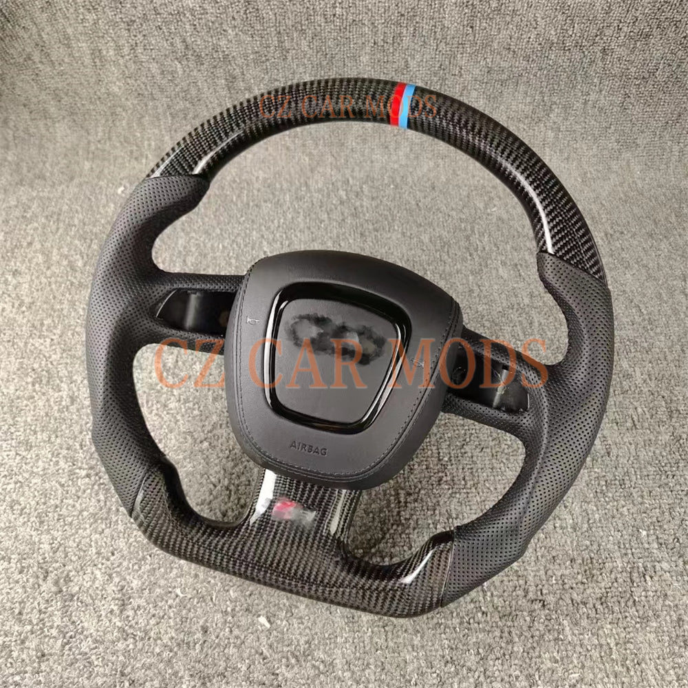 Custom Carbon Fiber Steering Wheel For Audi A4 2009 2010 2011 2012 2013 2014 2015 2016 Auto Accessory Original Steering Wheel Re-manufactured Steering Wheel