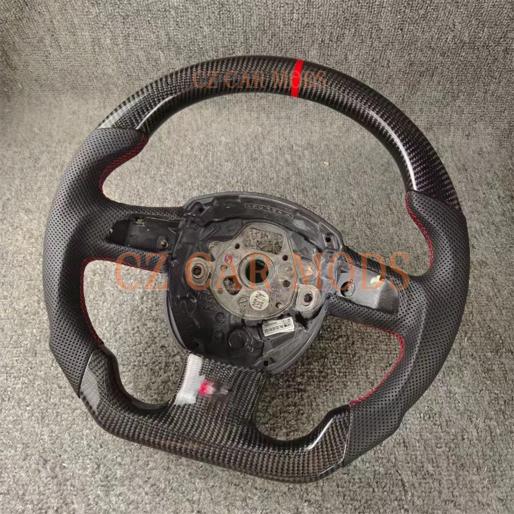 Custom Carbon Fiber Steering Wheel For Audi A4 2009 2010 2011 2012 2013 2014 2015 2016 Auto Accessory Original Steering Wheel Re-manufactured Steering Wheel