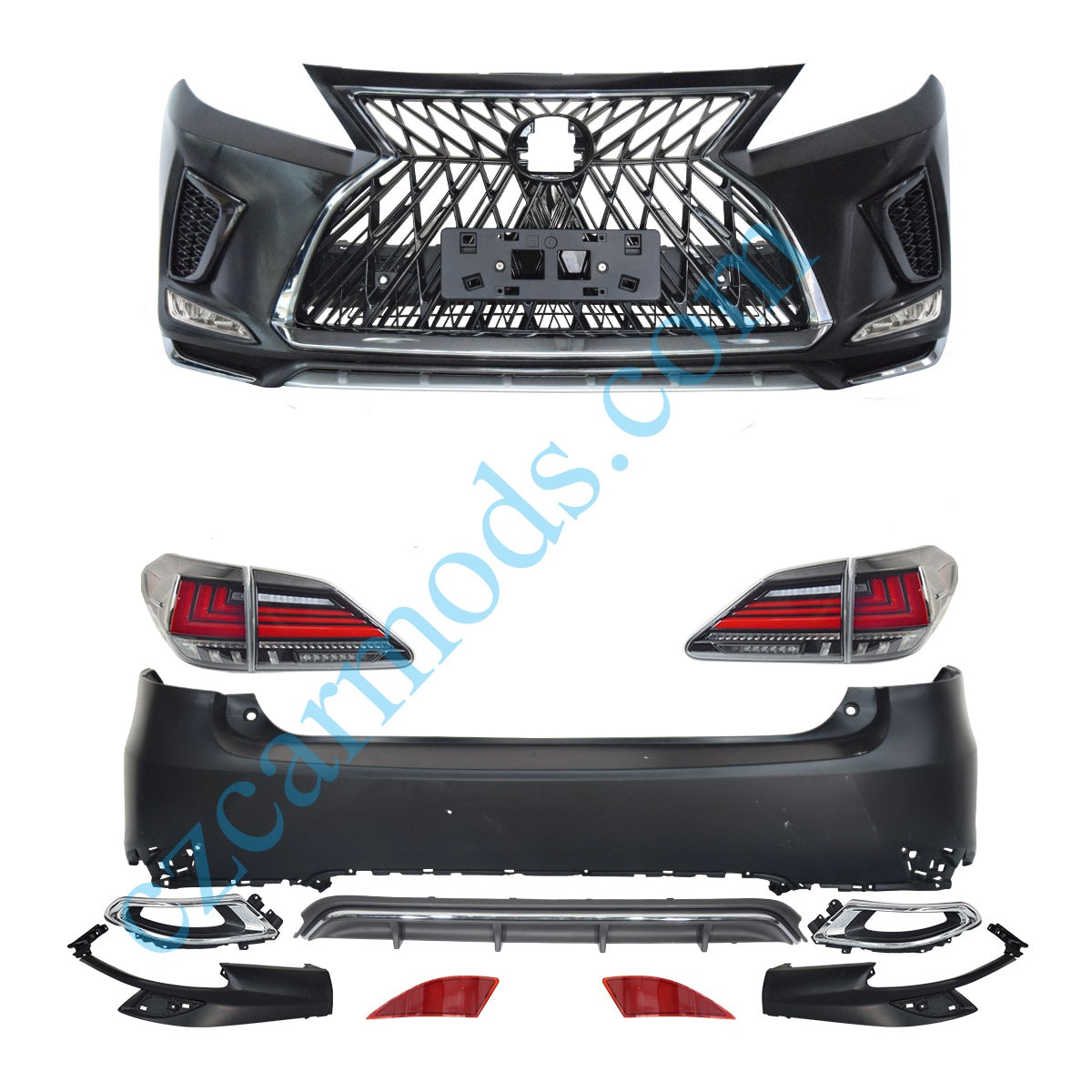 Car Body Kits for Lexus RX RX270 RX350 RX450h 2010-2015 upgrade to 2022 Style Front Rear Bumper Triple LED Headlight Tail Lights