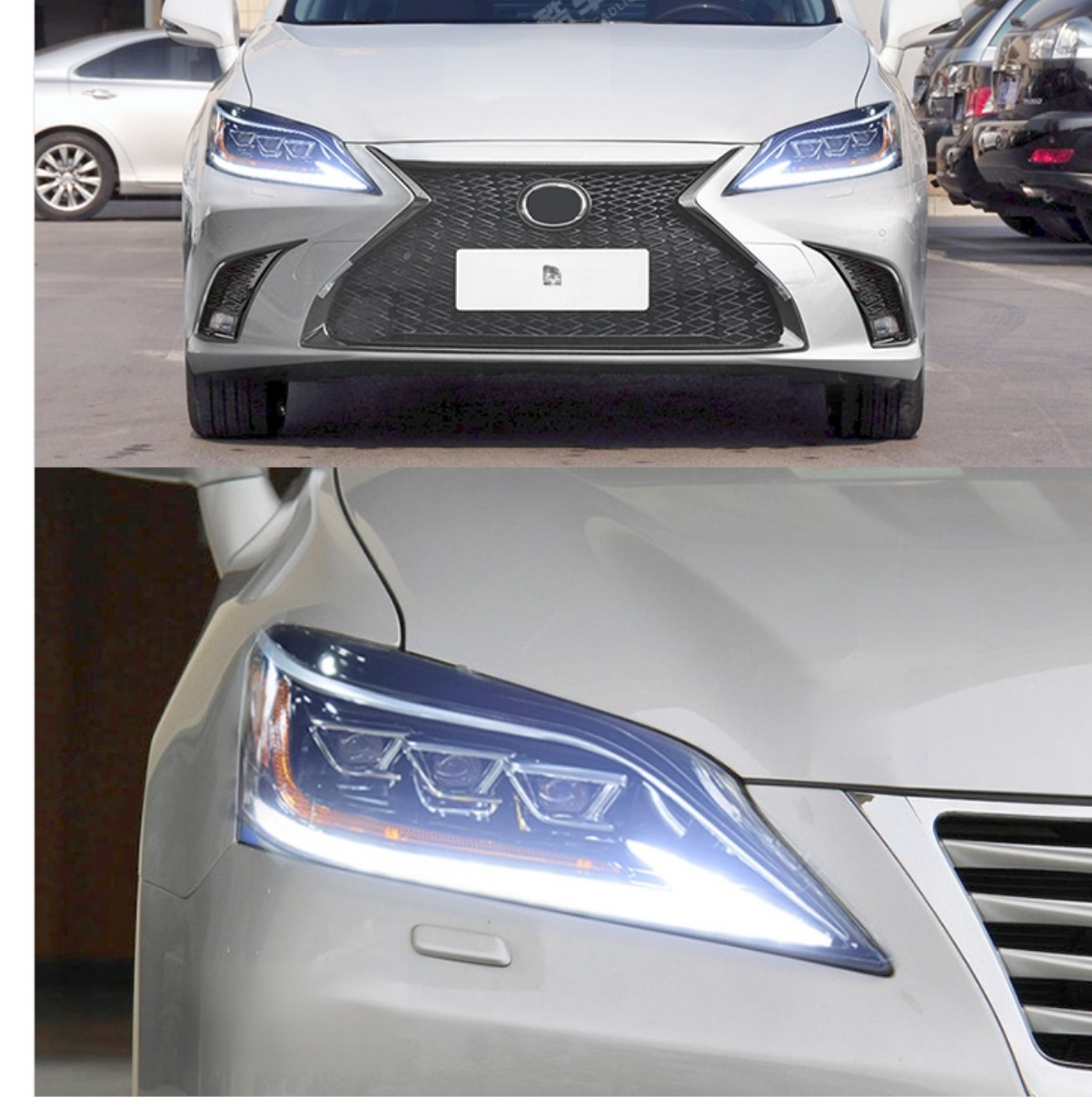 Triple Beam LED headlights and Bumper Kits for 2007 2008 2009 LEXUS ES ES350 Car Headlight Replacement/Modification