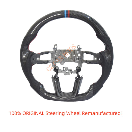 Customized Black Perforated Leather Carbon Fiber Steering Wheel Auto Accessory For Honda Civic 11th GEN Honda Civic 11th GEN 2022 2023 2024 Remanufactured