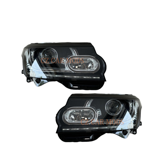 Wholesale 1 Pair Xenon Headlights Assembly For Range Rover 8 pins 2013 2014 2015 2016 2017 Xenon Headlight with Daytime running light Replacement Headlamp Head Light