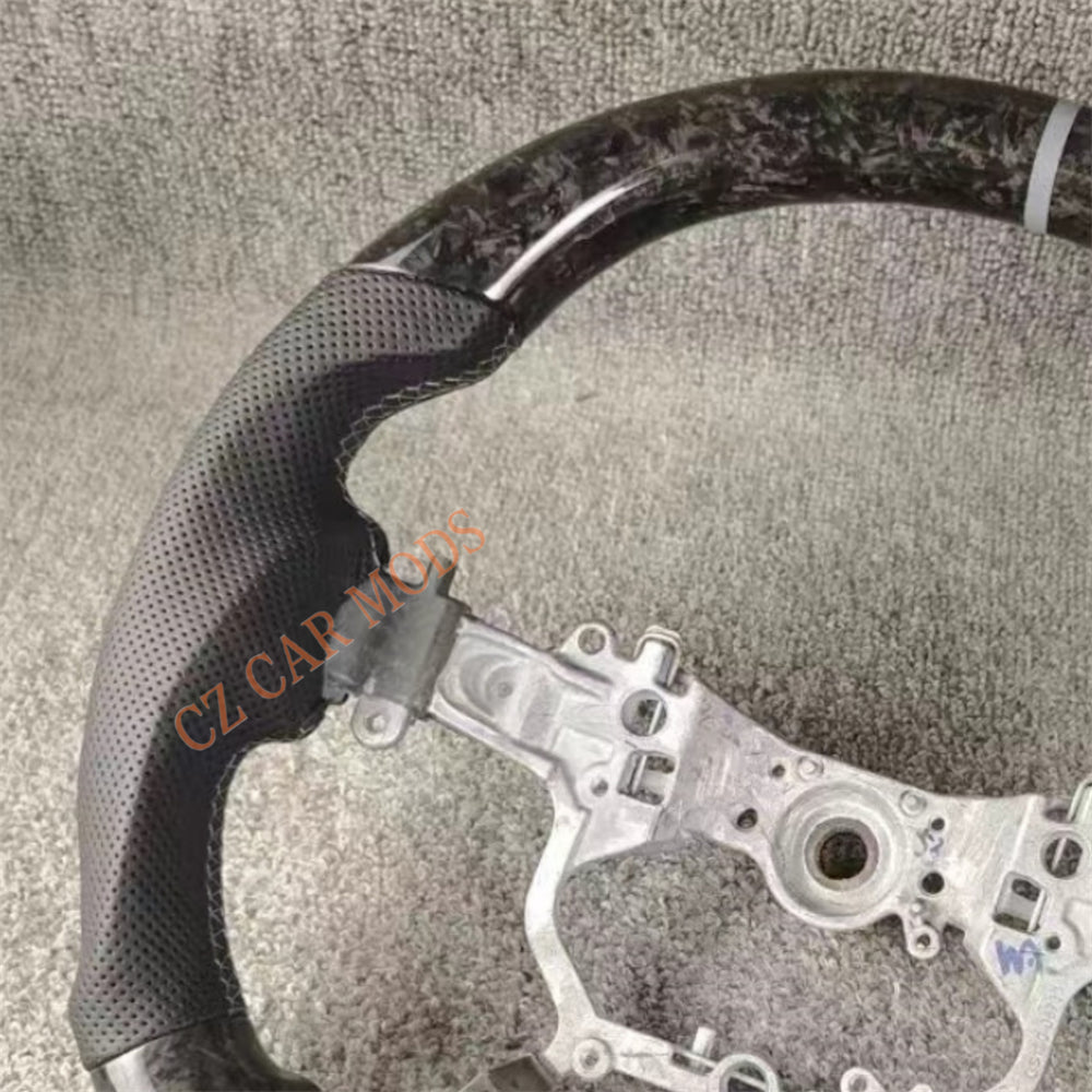 Custom Brand New Forged Carbon Fiber Steering Wheel Auto Accessory Steering Wheel Grey Strip For Toyota Crown 14th GEN 2015 2016 2017 2018