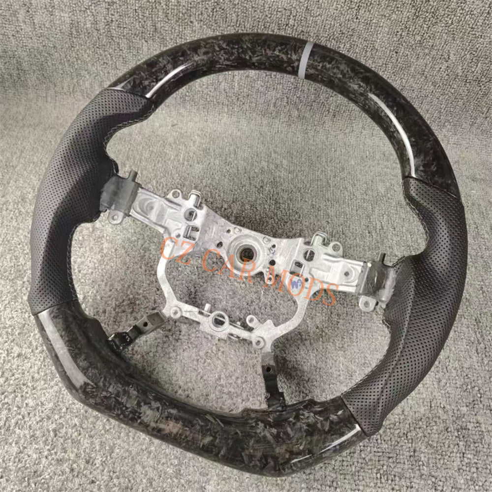 Custom Brand New Forged Carbon Fiber Steering Wheel Auto Accessory Steering Wheel Grey Strip For Toyota Crown 14th GEN 2015 2016 2017 2018