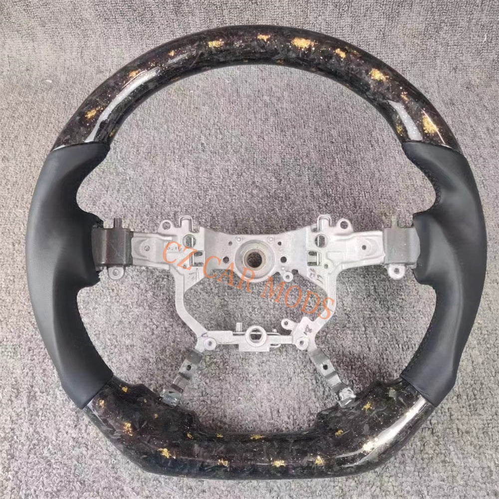 Custom Brand New Leather Forged Carbon Fiber Steering Wheel Auto Accessory Steering Wheel For Toyota Crown 14th GEN 2015 2016 2017 2018