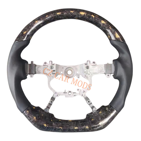 Customized Brand New Smooth Leather Forged Carbon Fiber Steering Wheel Auto Accessory Steering Wheel For Toyota PRADO 2018 2019 2020