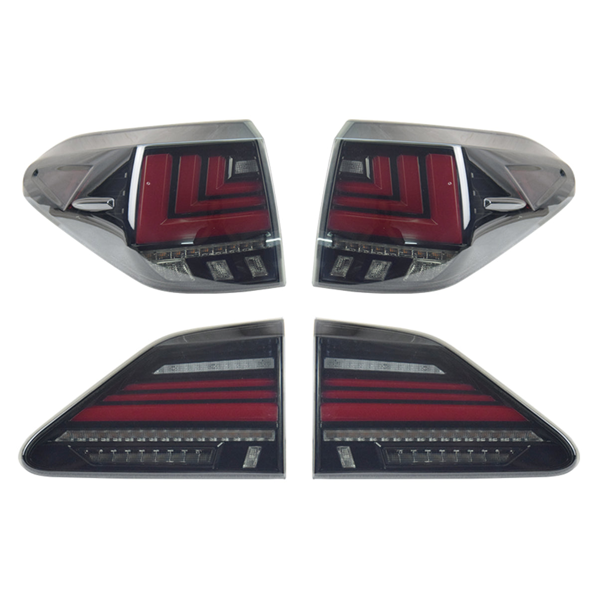 One Pair SMOKED LED Tail Lights For 2010-2015 Lexus RX 350 F 450 H W/Sequential