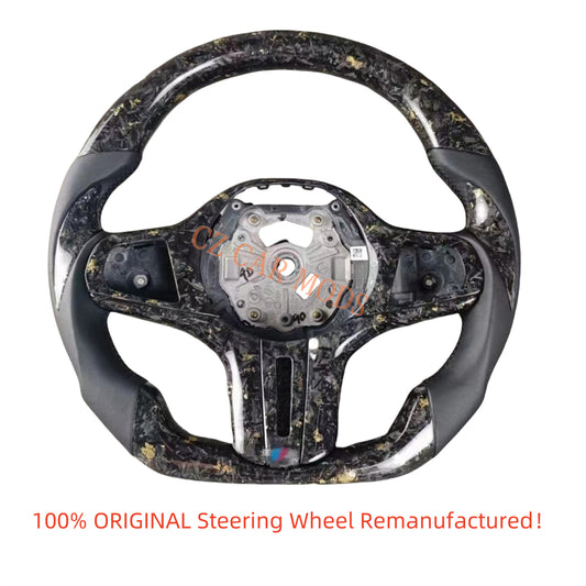 Custom Forged Carbon Fiber Steering Wheel Auto Accessory Steering Wheel Re-manufactured For BMW M8 2018 2019 2020 2021 2022