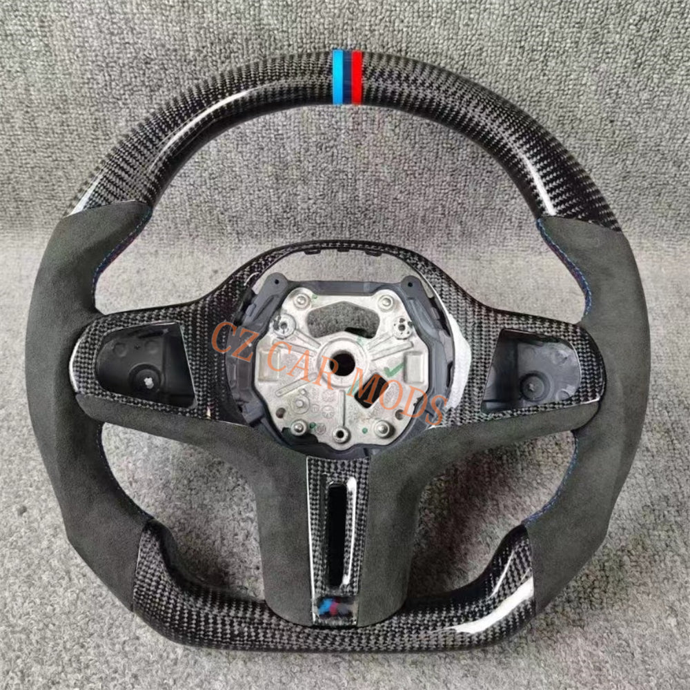 Custom Alcantara Carbon Fiber Steering Wheel Auto Accessory Steering Wheel For 2018 2019 2020 2021 2022 BMW M8 Re-manufactured