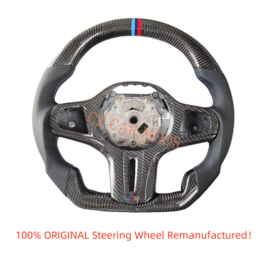 Customized Real Carbon Fiber Steering Wheel Auto Accessory Steering Wheel For 2018 2019 2020 2021 2022 BMW M8 Re-manufactured