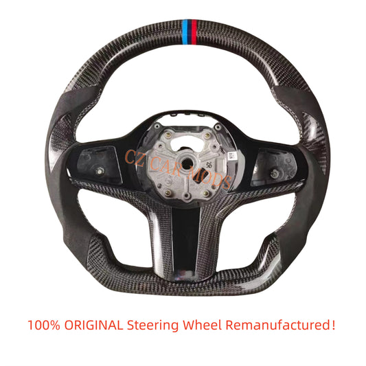 Customized Real Carbon Fiber Steering Wheel Auto Accessory Steering Wheel For BMW M8 2018 2019 2020 2021 2022 Re-manufactured