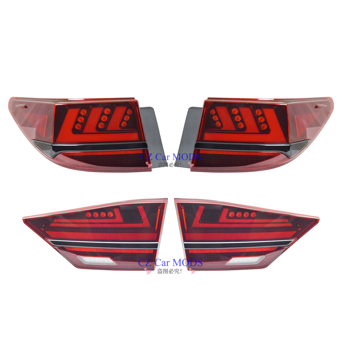 Car Body Kits for LEXUS ES ES300h ES350 2013-2018 Upgrade 2023 Look Front Bumper Grille Triple LED Headlights Rear Bumper Tail Lights