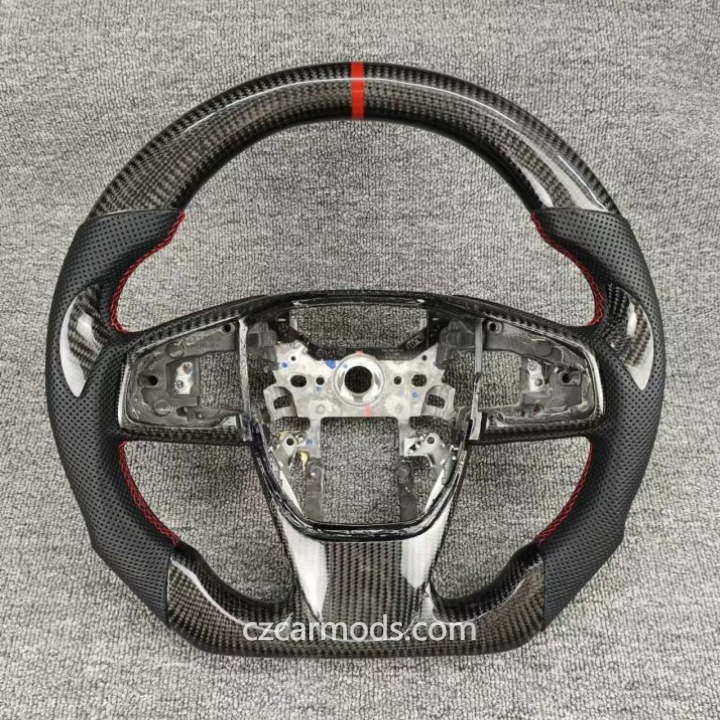 Customized 100% real Carbon Fiber Steering Wheel for Honda 10th gen Civic 2016-2021