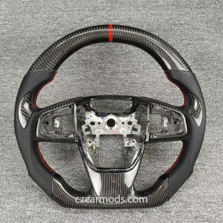 Customized 100% real Carbon Fiber Steering Wheel for Honda 10th gen Civic 2016-2021