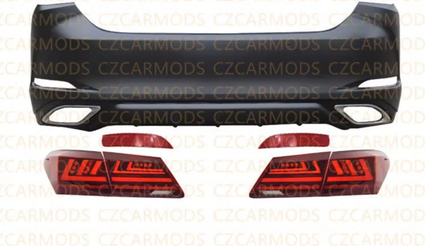 Car Body Kits for LEXUS ES ES350 2007-2012 Upgrade 2023 ES LS Model Look Front Bumper Triple LED Headlights Rear Bumper Tail Lights