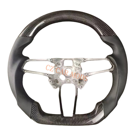 Custom Brand New Leather 100% Real Carbon Fiber Steering Wheel Fit For Porsche 718 2016 2017 2018 2019 2020 2021 Auto Accessory