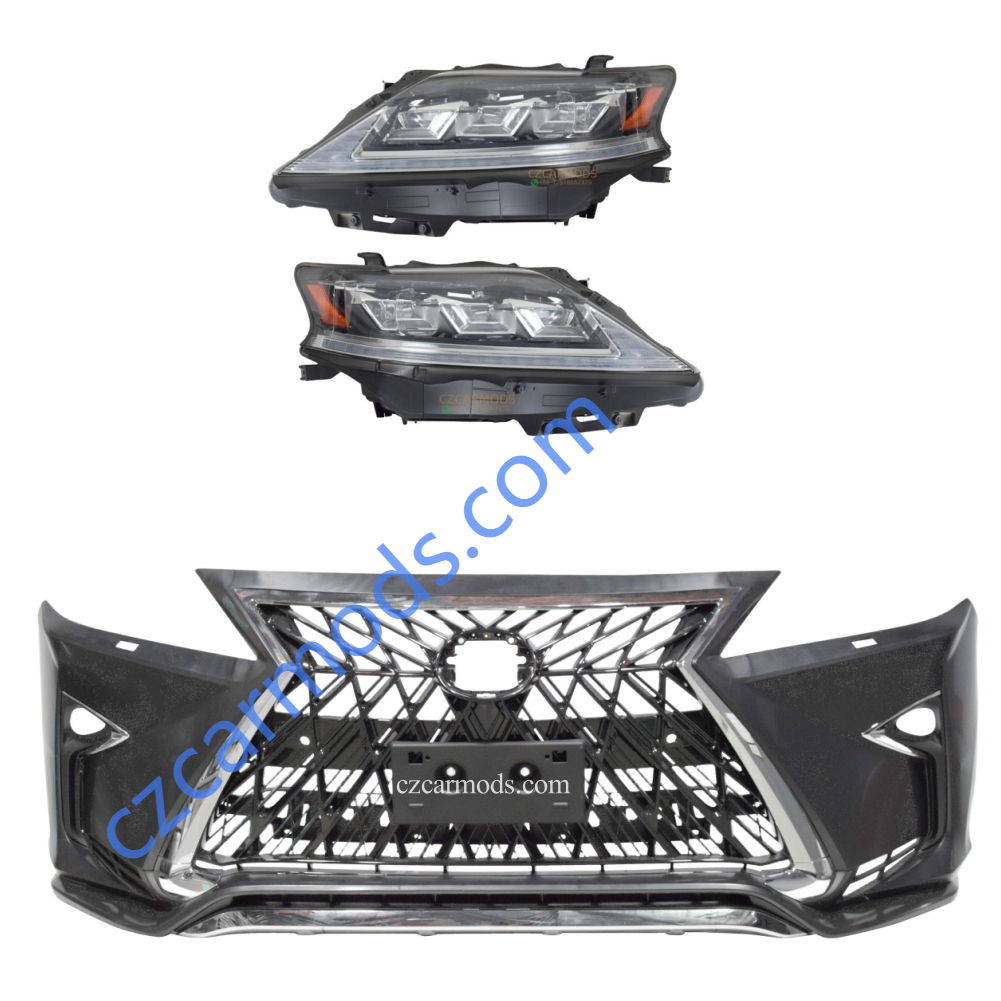 Car Body Kits for Lexus RX RX270 RX350 RX450h 2010-2015 upgrade to 2022 Style Front Rear Bumper Triple LED Headlight Tail Lights