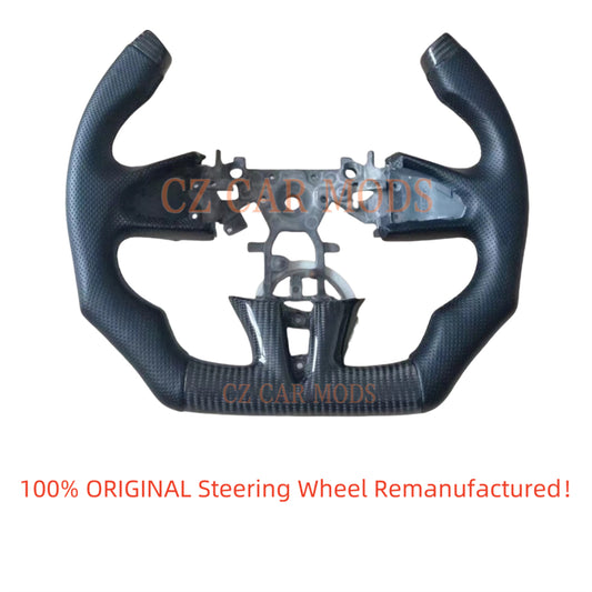 Custom Real Carbon Fiber Steering Wheel Auto Accessory Original Steering Wheel Re-manufactured Perforated Leather Steering Wheel For INFINITI Q50 2014 2015 2016 2017