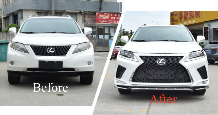 Car Body Kits for Lexus RX RX270 RX350 RX450h 2010-2015 upgrade to 2021 Style Front Rear Bumper Triple LED Headlight Tail Light