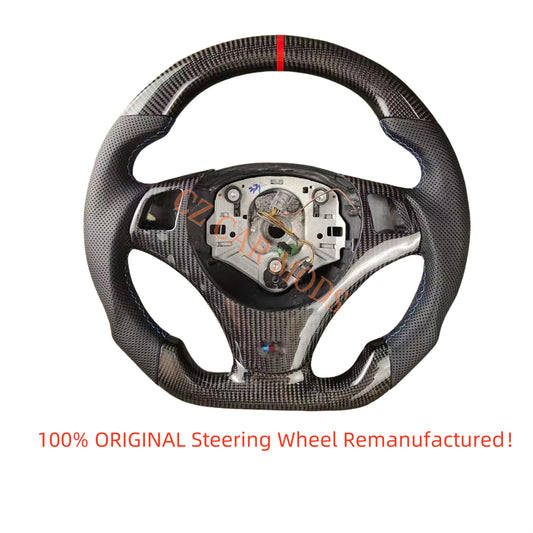 Customized Carbon Fiber Steering Wheel Auto Accessory Original Steering Wheel For BMW 3 Series E90 E92 E82 E87 328i 2007 2008 2009 2010 2011 2012 2013 Re-manufactured Steering Wheel