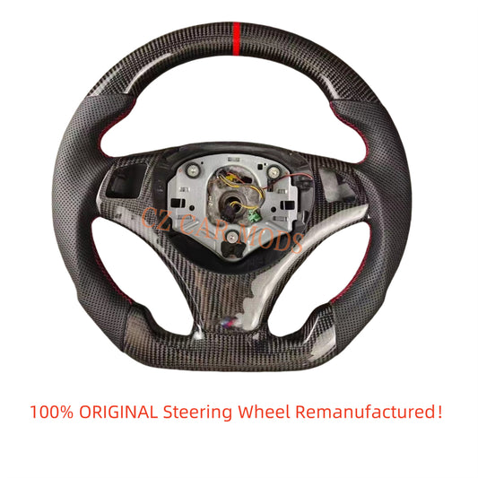 Customized Carbon Fiber Steering Wheel For BMW 3 Series E90 E92 E82 E87 328i 2007 2008 2009 2010 2011 2012 2013 Auto Accessory Original Steering Wheel Re-manufactured Steering Wheel