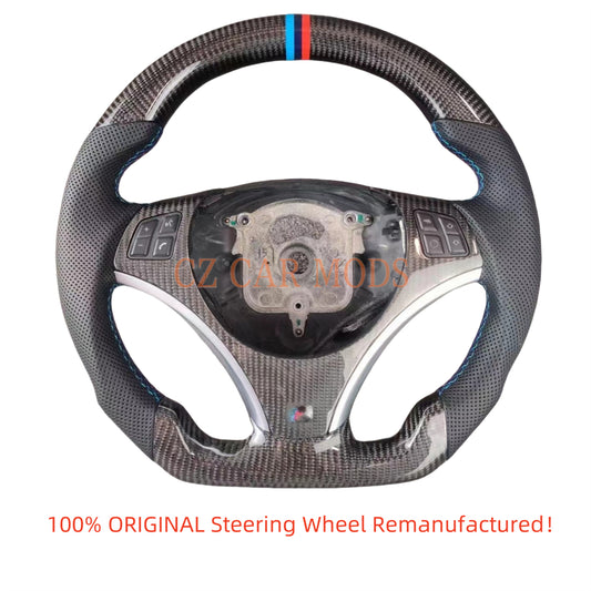 Customized Carbon Fiber Steering Wheel For BMW 3 Series E90 E92 E82 E87 328i 2007 2008 2009 2010 2011 2012 2013 Auto Accessory Original Steering Wheel Re-manufactured Steering Wheel