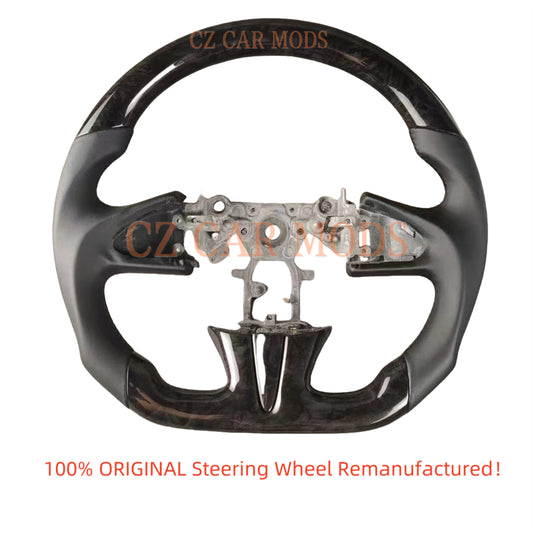 Custom Hydrographics Transfer Printing Peach Wood Water Transfer Printing Process Steering Wheel For INFINITI q50 2013 2014 2015 2016 2017 Auto Accessory Original Steering Wheel Re-manufactured Steering Wheel