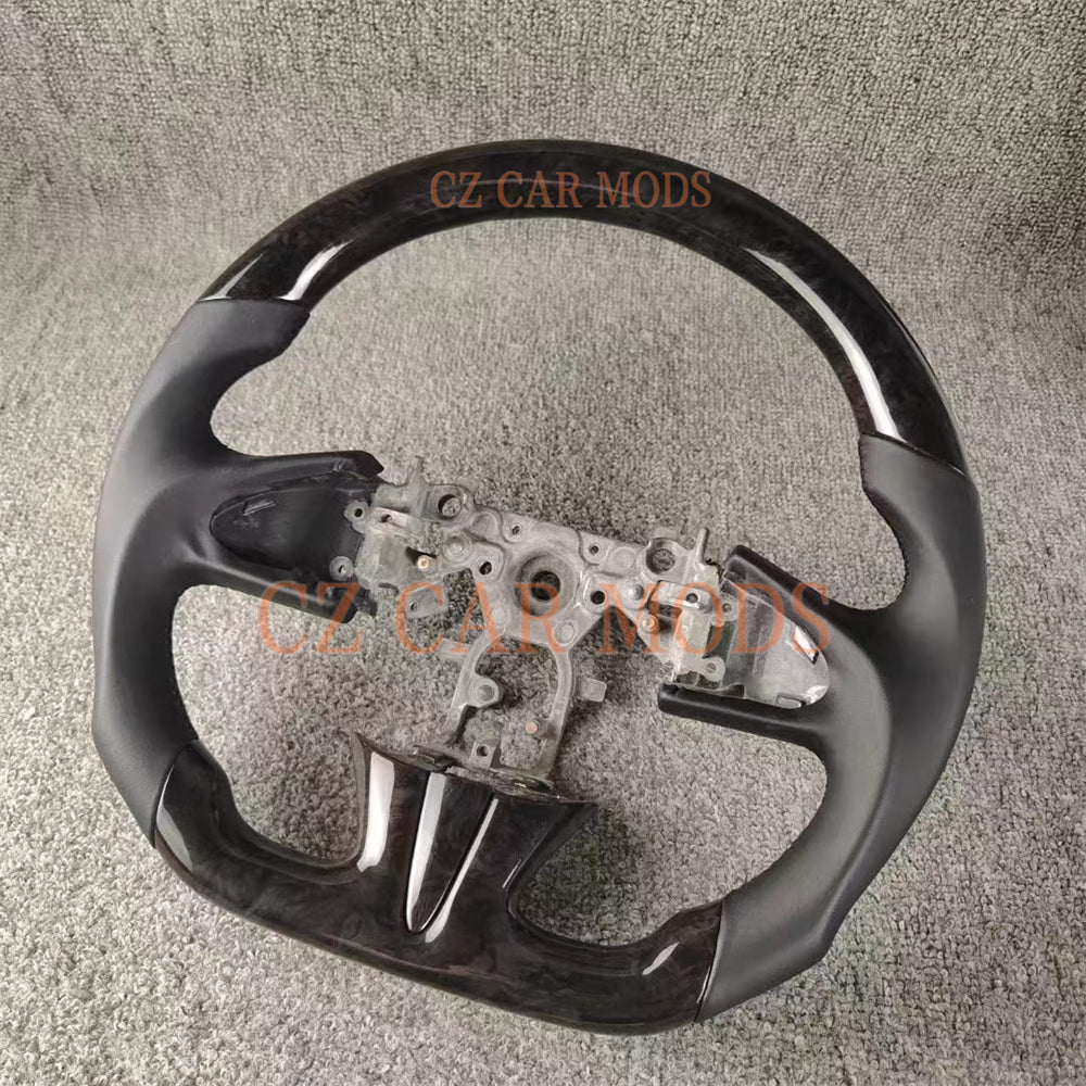 Custom Hydrographics Transfer Printing Peach Wood Water Transfer Printing Process Steering Wheel For INFINITI q50 2013 2014 2015 2016 2017 Auto Accessory Original Steering Wheel Re-manufactured Steering Wheel