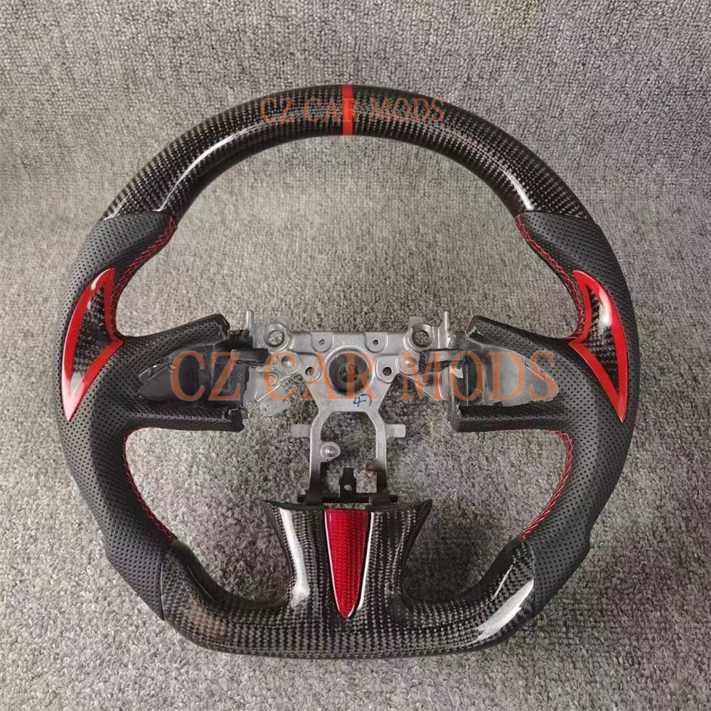 Custom Carbon Fiber Steering Wheel Auto Accessory Original Steering Wheel For 2014 2015 2016 2017 INFINITI Q50 Re-manufactured Steering Wheel