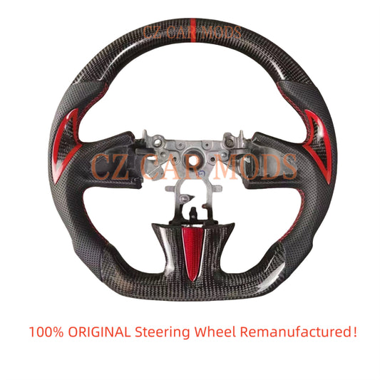 Custom Carbon Fiber Steering Wheel Auto Accessory Original Steering Wheel For 2014 2015 2016 2017 INFINITI Q50 Re-manufactured Steering Wheel