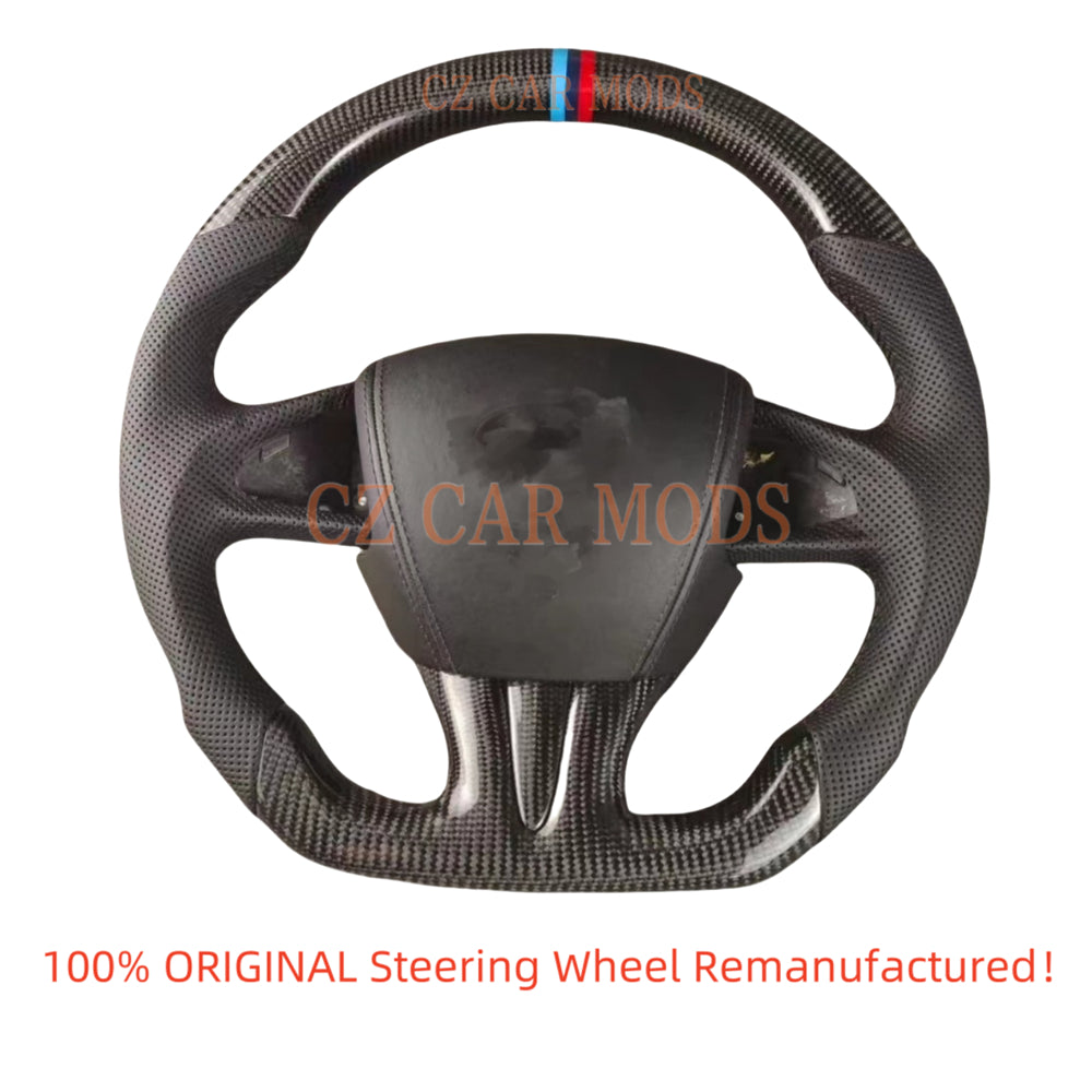 Customized Carbon Fiber Steering Wheel With Airbag Cover For 2014 2015 2016 2017 INFINITI Q50 Auto Accessory Original Steering Wheel Re-manufactured Steering Wheel