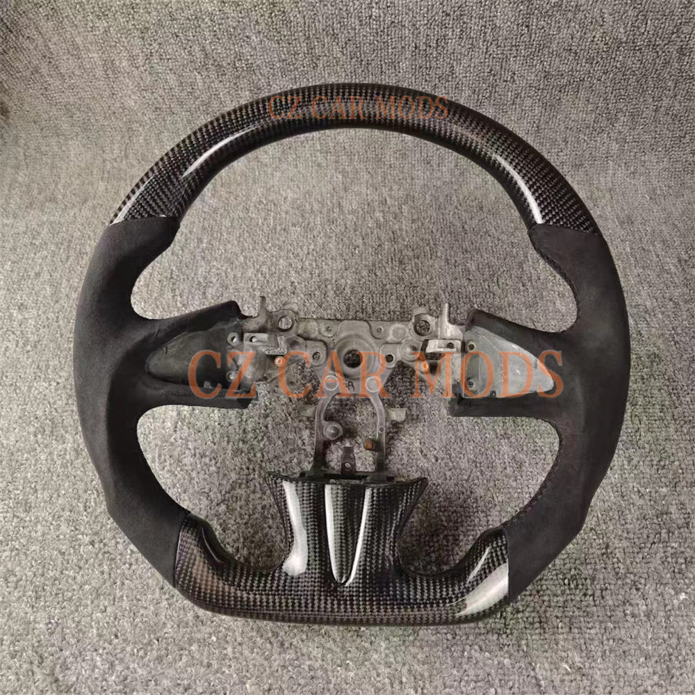 Custom Alcantara Carbon Fiber Steering Wheel Auto Accessory Original Steering Wheel Re-manufactured Steering Wheel For 2014 2015 2016 2017 INFINITI Q50