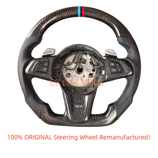 Custom Real Carbon Fiber Steering Wheel For BMW Z4 E86 2009 2010 2011 2012 2013 2014 2015 2016 Auto Accessory Original Steering Wheel Remanufactured