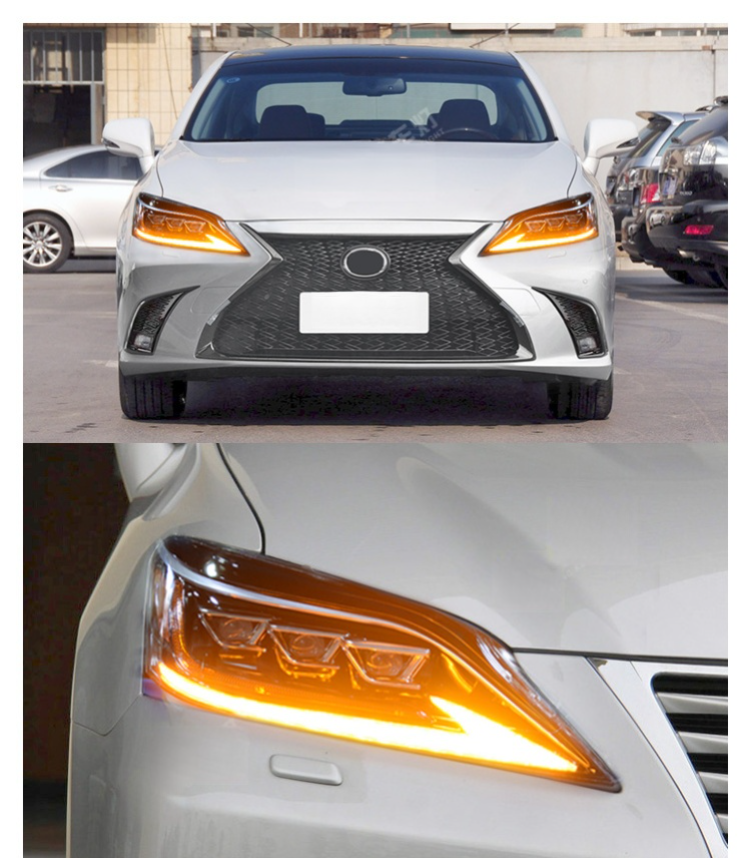 Triple Beam LED headlights for 2007 2008 2009 2010 2011 2012 LEXUS ES ES350 Car Headlight Replacement