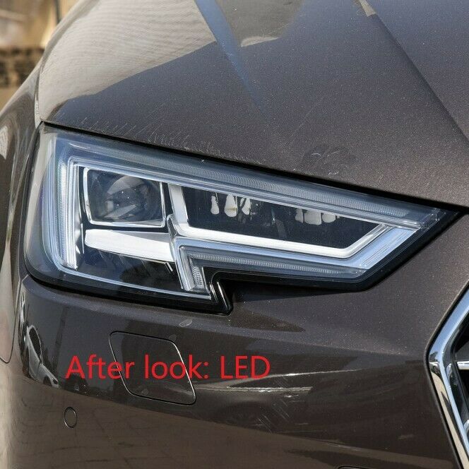 Pair LED headlights for 2017 2018 2019  Audi A4 Xenon to LED Headlight Replacement Modification